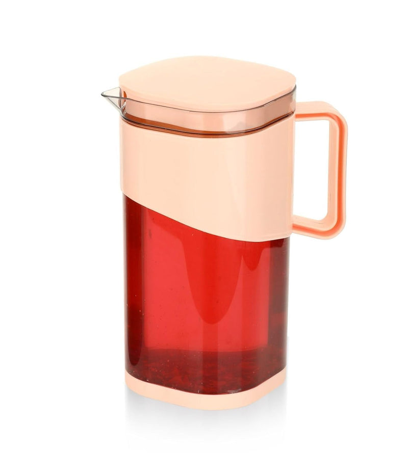 1800 ML Water Jug Plastic Beverage Pitcher with Lid, Clear Jug for Juice, Water and Cold Drinks,