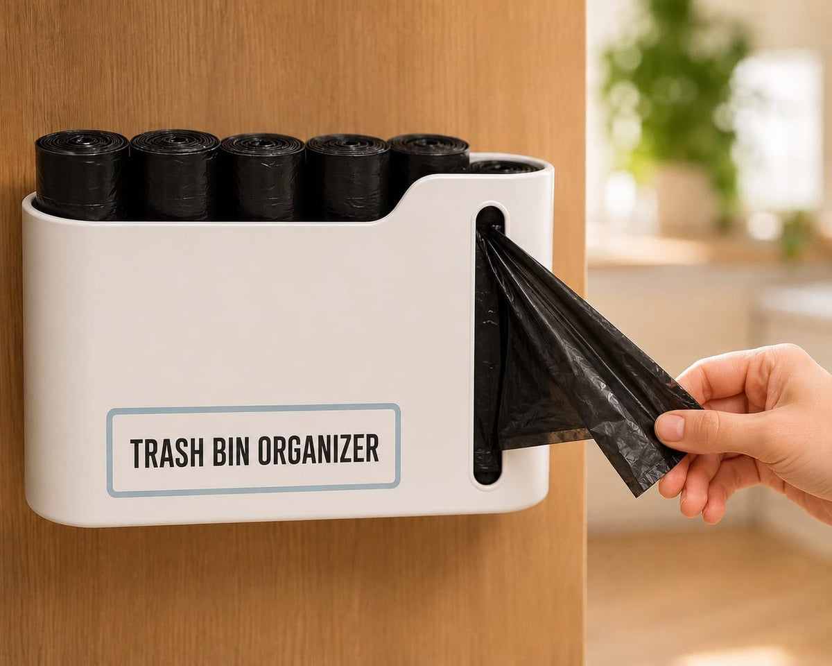 Wall Mounted Trash Bag Organizer & Dispenser